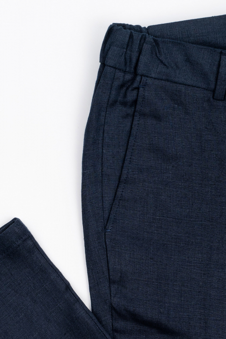 Pantaloni casual barbati slim fit bleumarin 100%IN [4]