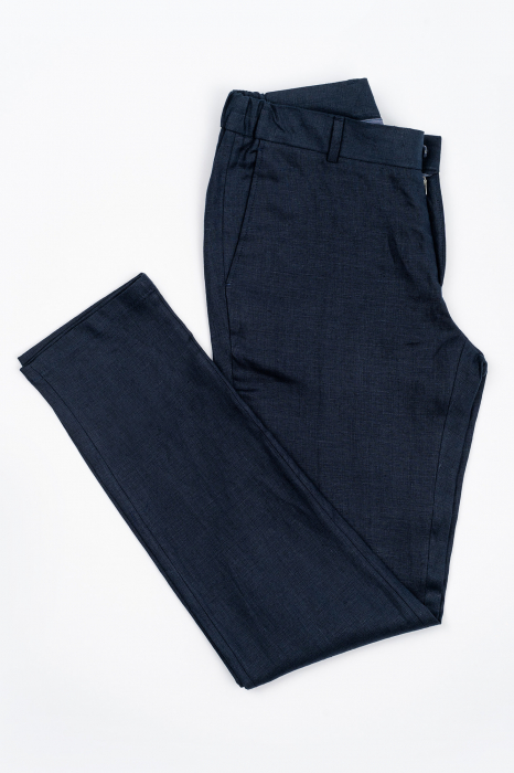 Pantaloni casual barbati slim fit bleumarin 100%IN [3]