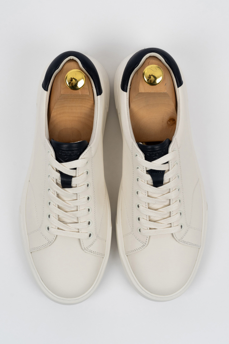 Pantofi barbati casual piele albi CONFORT [3]