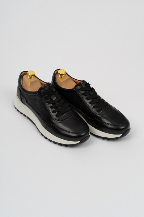 Pantofi barbati casual piele negri CONFORT [2]