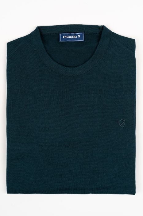 Pulover barbati slim fit petrol [2]