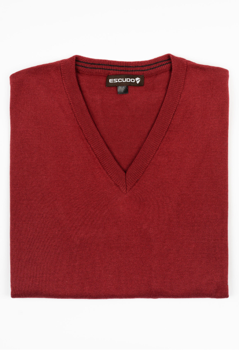 Pulover barbati regular fit  burgund-visiniu cu anchior [2]