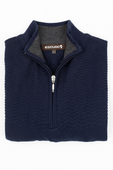Pulover barbati regular fit bleumarin [2]