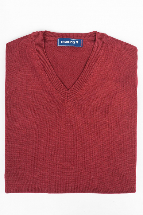Pulover barbati regular fit  burgund-visiniu cu anchior [2]