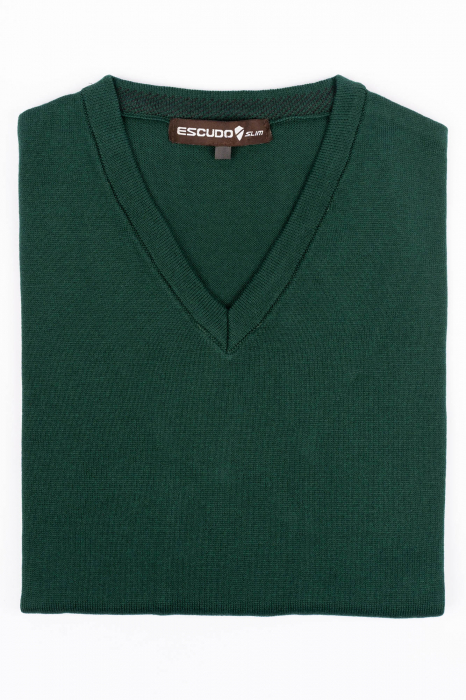 Pulover slim verde cu anchior [2]