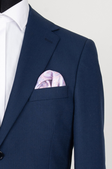 Sacou barbati bleumarin-pepit slim fit [2]