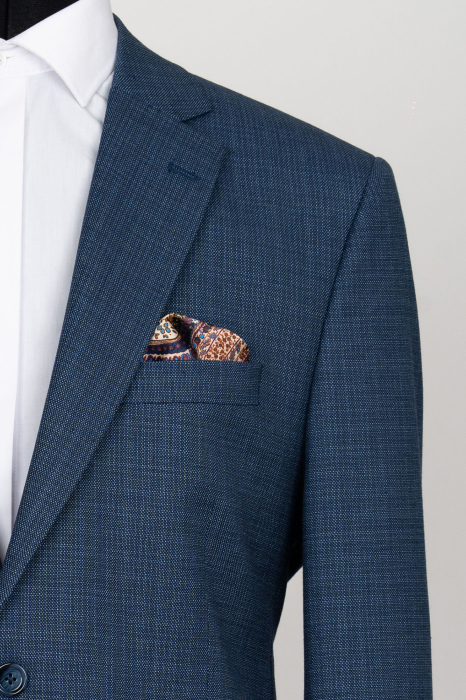 Sacou barbati regular fit bleumarin-bleu pepit TALIA 2 [2]