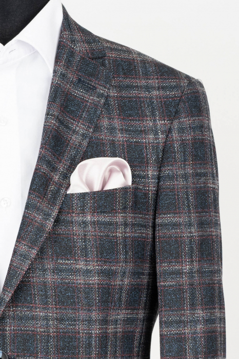 Sacou slim bleumarin-visiniu [2]