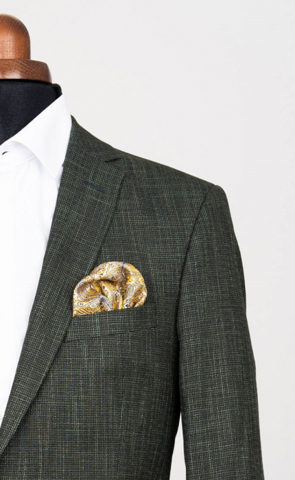 Sacou slim verde-pepit [2]