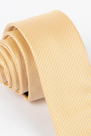 Cravata ingusta galben pal cu dungi galbene [1]