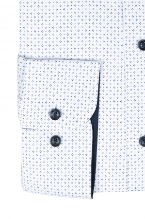 Camasa alba regular cu imprimeu bleumarin [1]