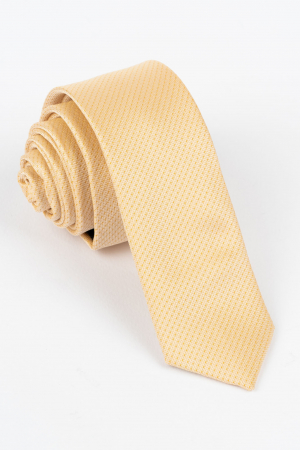 Cravata ingusta galben pal cu dungi galbene [0]