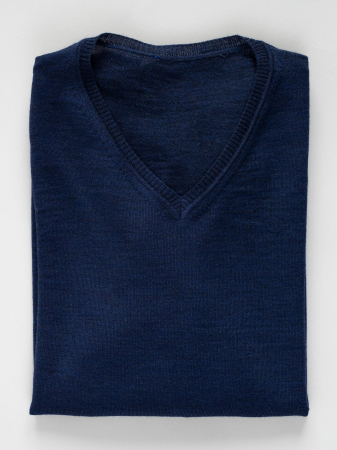 Pulover bleumarin slim fit din lana [1]