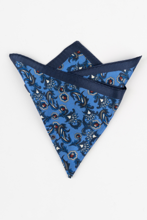 Batista albastra cu model floral bleumarin [0]