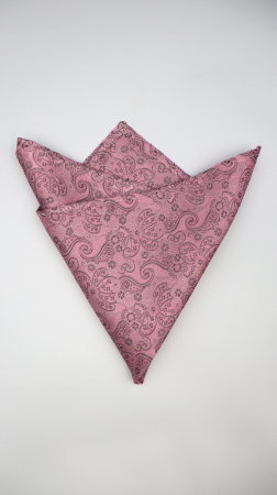 Batiste - Batista din mătase naturală roz pudrat cu accente gri-argintii