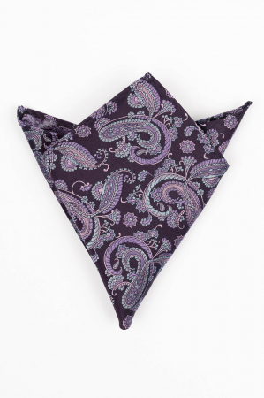 Batista matase naturala mov cu imprimeu gri si roz [0]