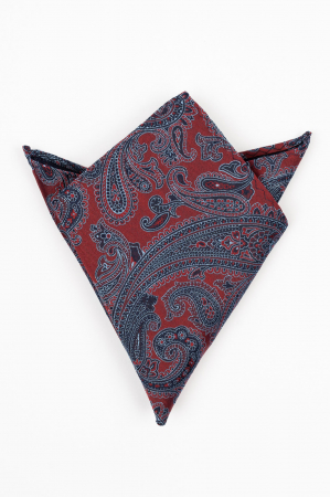 Batista matase naturala visinie cu model paisley bleu si bleumarin [0]