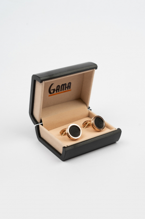 Butoni rotunzi aurii cu insertie neagra  GAMA-06 [0]