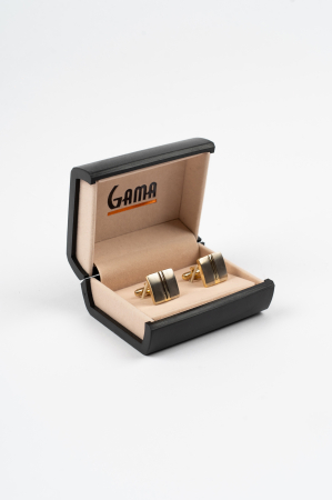 Butoni patrati aurii cu linie decorativa GAMA-07 [2]