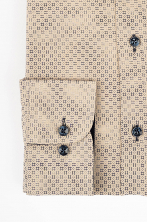 Camasa regular maro cu imprimeu geometric [1]