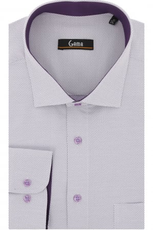 Camasa barbati slim fit cu picouri lila [0]