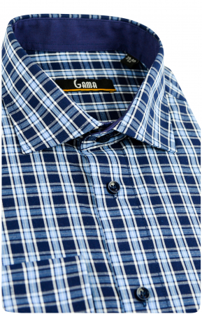 Camasa 2XL si 3XL bleumarin cu carouri [1]