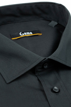 Camasa barbati regular fit 2XL-4XL  neagra cu maneca scurta [1]