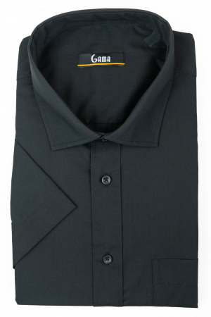 Camasa barbati regular fit 2XL-4XL  neagra cu maneca scurta [2]