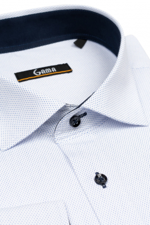 Camasa alba cu buline albastre 2XL-4XL [1]