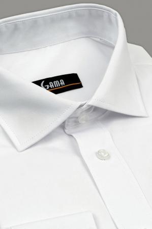 Camasa alba din bumbac slim fit [2]