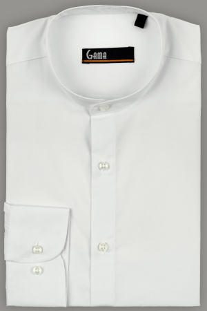 Camasa alba regular fit cu guler tunica CONFORT