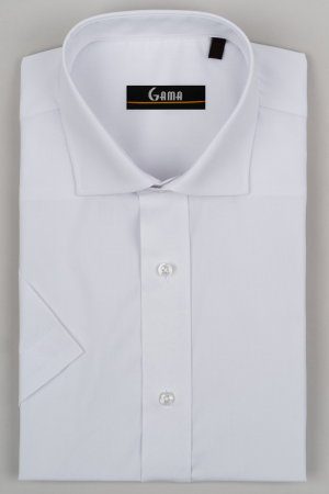 Camasi regular fit - Camasa alba regular fit cu maneca scurta