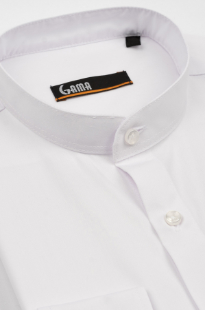 Camasa alba slim fit cu guler tunica [2]
