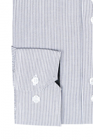 Camasa barbati alba cu dungi negre slim fit [2]