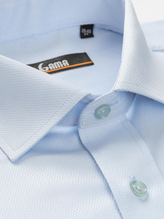 Camasa barbati bleu cu model in tesatura [1]