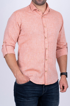 Camasa barbati casual regular orange din in 2XL [1]