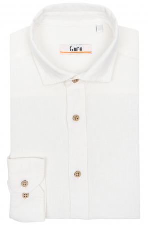 Camasa barbati casual slim alba din in [5]