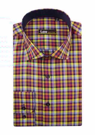 Camasa barbati multicolora slim in carouri [1]