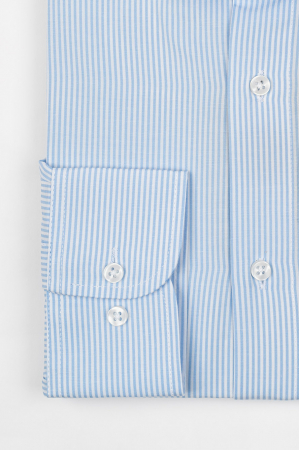 Camasa barbati slim fit alba cu dungi bleu [1]