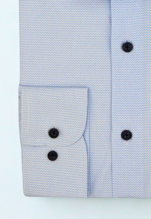 Camasa barbati slim fit alba cu imprimeu bleu 2XL [1]