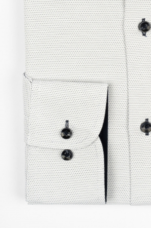 Camasa barbati regular fit alba cu insertie bleumarin [1]