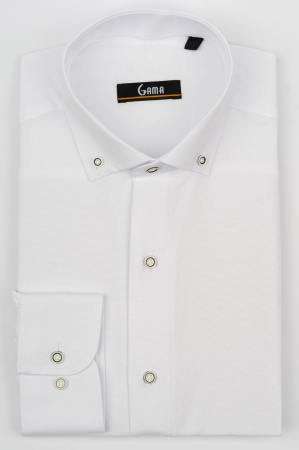Camasi clasice - Camasa barbati regular fit  alba Oxford