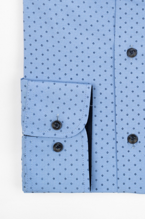 Camasa barbati regular fit albastra cu imprimeu floral bleumarin [1]