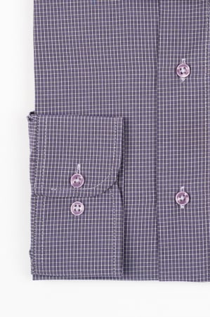 Camasa barbati regular fit mov cu carouri lila si bej 2XL [1]
