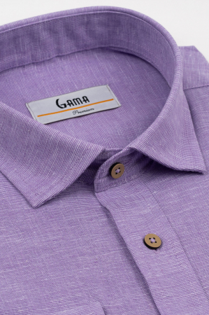 Camasa barbati slim fit mov din in PREMIUM - guler clasic [4]