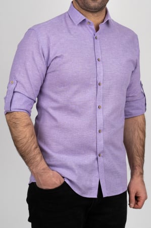 Camasa barbati slim fit mov din in PREMIUM - guler clasic [1]