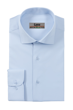 Camasi regular fit - Camasa barbati regular fit bleu cu BAMBUS