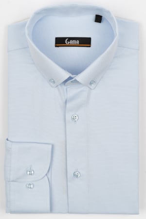 Camasa barbati slim fit  bleu Oxford 2XL