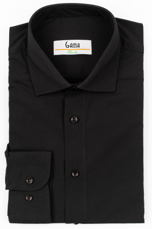 Camasi regular fit - Camasa barbati regular fit neagra cu BAMBUS  2XL-4XL