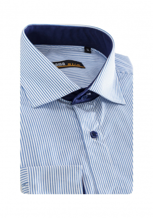Camasa barbati slim fit alba cu dungi [1]